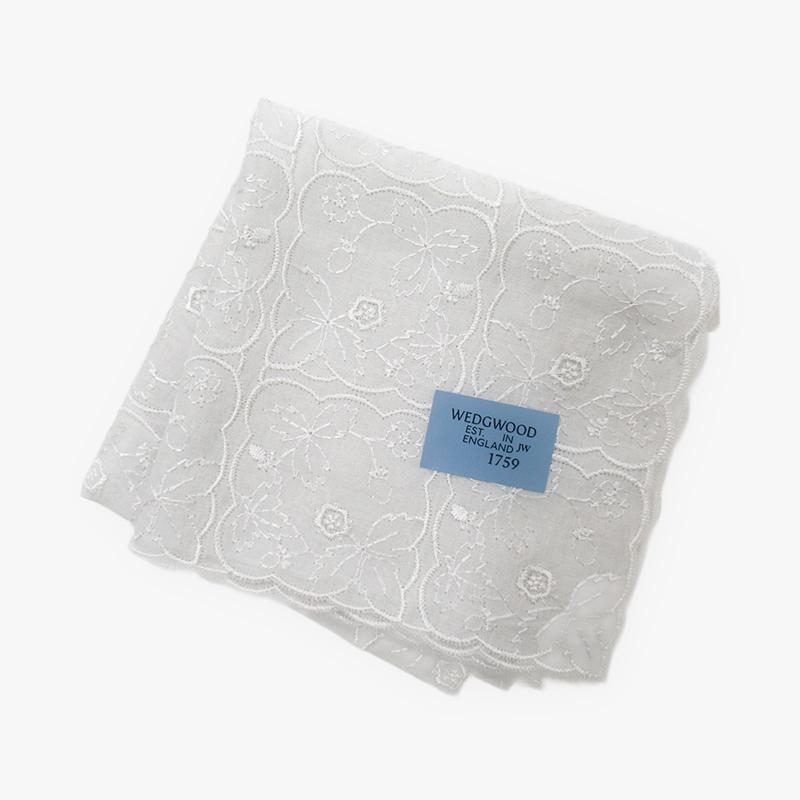 WEDWOOD エンブハンカチ WWD11500＊GY